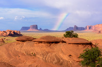 Toadstools with Rainbow - Monument Valley