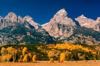 Sawtooth Mountains with Rail Fence