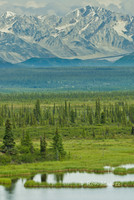 Kettle Ponds and Alaska Range - Denali Highway